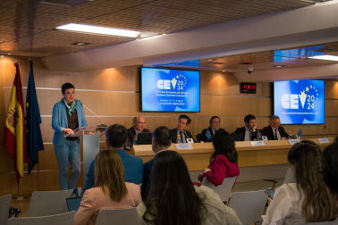 Foto de la presentación de los VI Cursos Europeos de Verano organizados por Fundación Diario de Navarra y Equipo Europa./