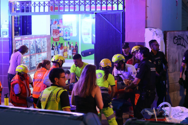 Fotos del desplome de la terraza de un restaurante de Palma