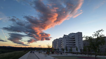 Atardecer primaveral en Echavacoiz Norte.