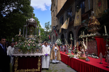 Fotos de la procesión del Corpus Christi en Pamplona. |