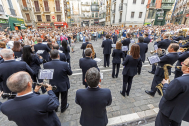 Actuación de La Pamplonesa el 6 de junio por las calles del Casco Antiguo de Pamplona.