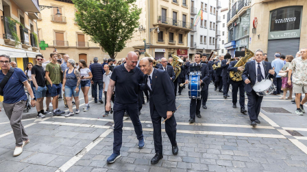 Actuación de La Pamplonesa el 6 de junio por las calles del Casco Antiguo de Pamplona.