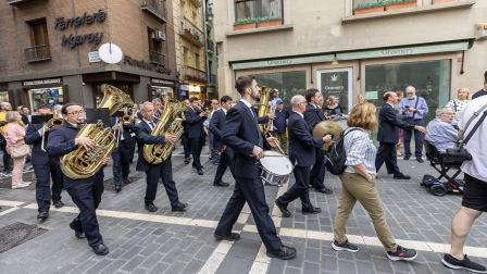Actuación de La Pamplonesa el 6 de junio por las calles del Casco Antiguo de Pamplona.