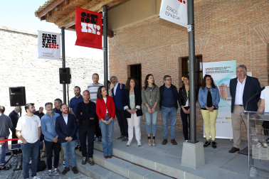 Fotos de la presentación del 'Espacio SanFermIN Espazioa', ubicado en el Cuerpo de Guardia de Santo Domingo en Pamplona. /