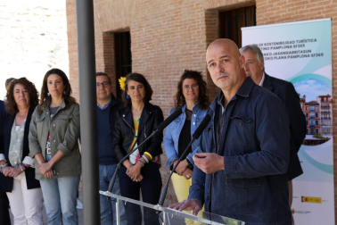 Fotos de la presentación del 'Espacio SanFermIN Espazioa', ubicado en el Cuerpo de Guardia de Santo Domingo en Pamplona. /