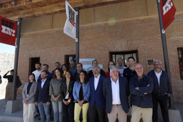 Fotos de la presentación del 'Espacio SanFermIN Espazioa', ubicado en el Cuerpo de Guardia de Santo Domingo en Pamplona. /