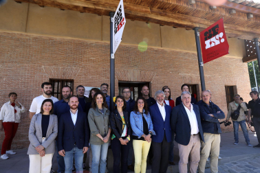 Fotos de la presentación del 'Espacio SanFermIN Espazioa', ubicado en el Cuerpo de Guardia de Santo Domingo en Pamplona. /