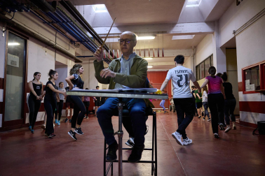 Fotos del ensayo del grupo de danzas Duguna y la Pamplonesa, previo al concierto del sábado./