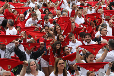 Fotos del chupinazo 2024 de San Fermín en la Plaza de los Fueros