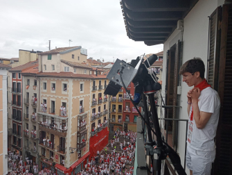 Una de las cámara láser instalada en el quinto piso de Casa Seminario este 6 de julio de 2024.