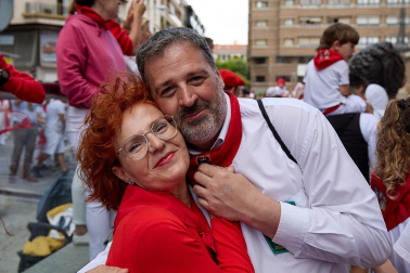 Salida de la Comparsa de Gigantes y Cabezudos este 6 de julio.