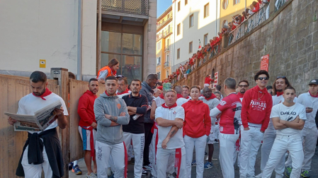 Corredores antes del primer encierro