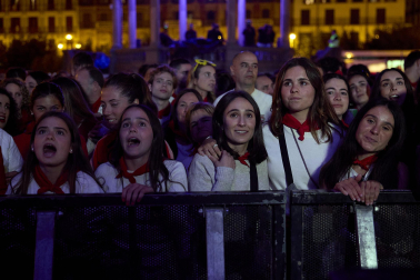 Concierto de Izaro en la Plaza del Castillo durante los Sanfermines. |