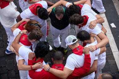 Los toros de la ganadería La Palmosilla estrenaron las carreras de estos Sanfermines 2024