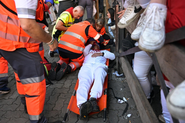 Emocionante primero encierro de los Sanfermines 2024 con toros de la ganadería La Palmosilla