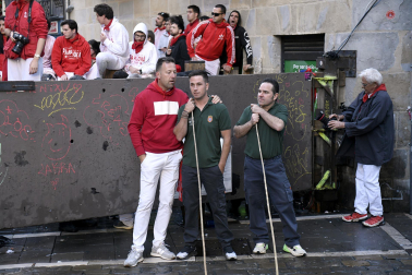 Momenticos previos al inicio del primer encierro de los Sanfermines 2024