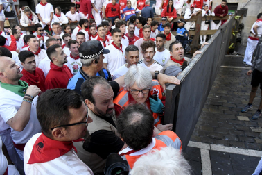 Momenticos previos al inicio del primer encierro de los Sanfermines 2024