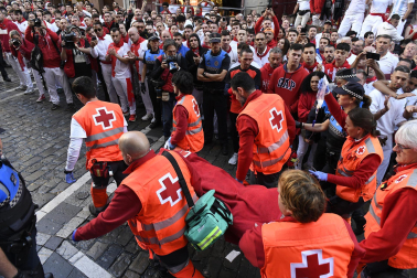 Momenticos previos al inicio del primer encierro de los Sanfermines 2024