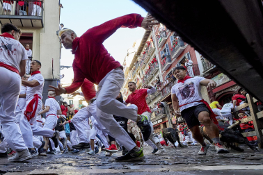 Encierro de La Palmosilla en el tramo de Estafeta