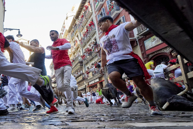 Encierro de La Palmosilla en el tramo de Estafeta