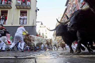 Encierro de La Palmosilla en el tramo de Estafeta