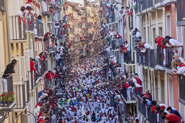 Encierro de La Palmosilla en el tramo de Estafeta