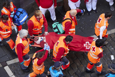 Encierro de La Palmosilla en el tramo de Estafeta