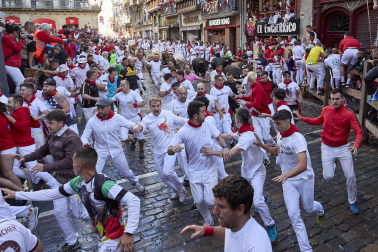 Encierro de La Palmosilla en el tramo de Estafeta