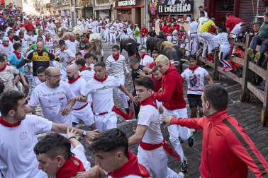 Encierro de La Palmosilla en el tramo de Estafeta