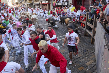 Encierro de La Palmosilla en el tramo de Estafeta