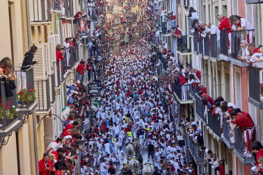 Encierro de La Palmosilla en el tramo de Estafeta