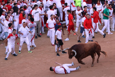 Mozo arrollado en la plaza