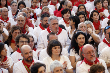 Cientos de personas secundan la convocatoria feminista contra una posible agresión sexual en Pamplona./