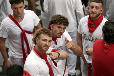 Momentos antes del segundo encierro de San Fermín 2024. |