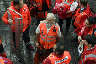 Momentos antes del segundo encierro de San Fermín 2024. |