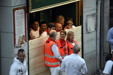 Momentos antes del segundo encierro de San Fermín 2024. |