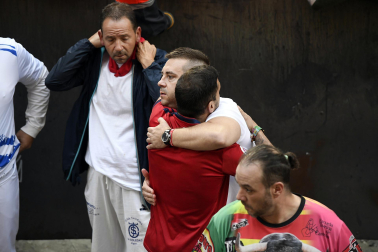 Momentos antes del segundo encierro de San Fermín 2024. |