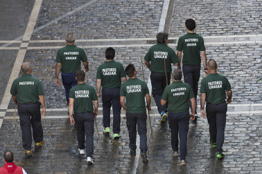 Momentos antes del segundo encierro de San Fermín 2024. |