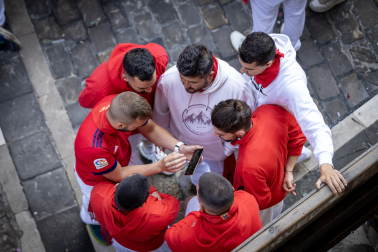 Momentos antes del segundo encierro de San Fermín 2024. |