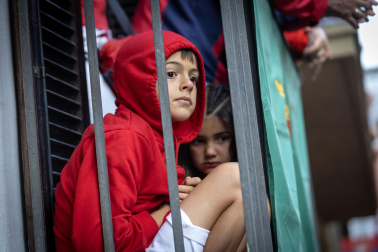 Momentos antes del segundo encierro de San Fermín 2024. |