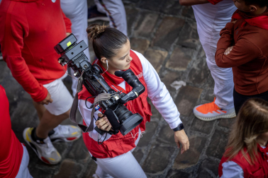 Momentos antes del segundo encierro de San Fermín 2024. |