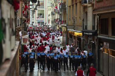 Momentos antes del segundo encierro de San Fermín 2024. |