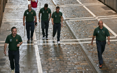Momentos antes del segundo encierro de San Fermín 2024. |