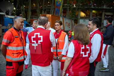 Momentos antes del segundo encierro de San Fermín 2024. |
