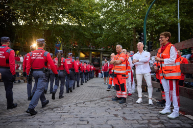 Momentos antes del segundo encierro de San Fermín 2024. |