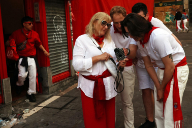 Momentos antes del segundo encierro de San Fermín 2024. |