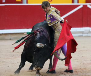 Fotos de la corrida de toros de Cebada Gago en la Feria de San Fermín 2024./