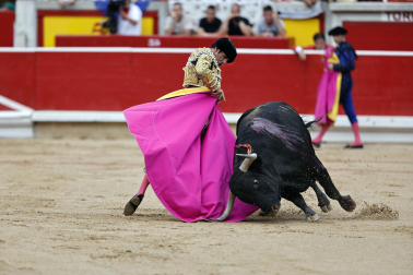 Fotos de la corrida de toros de Victoriano del Río en la Feria de San Fermín 2024.