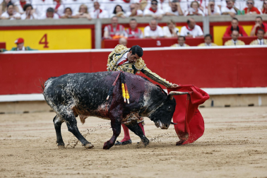 Fotos de la corrida de toros de Victoriano del Río en la Feria de San Fermín 2024.