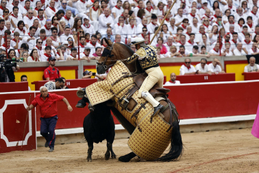 Fotos de la corrida de toros de Victoriano del Río en la Feria de San Fermín 2024.